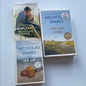 Nicholas Sparks Book Set - Dear John, The Last Song, See Me Paperback